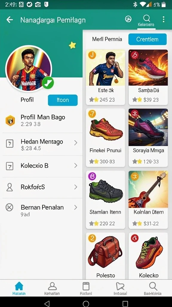 Screenshot menunjukkan karakter utama dalam aksi seru.