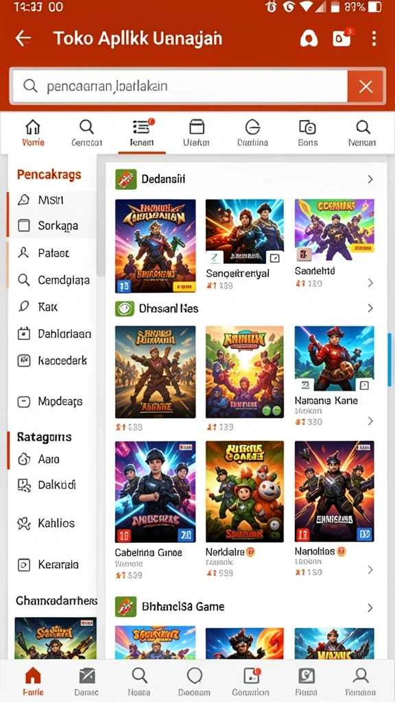 Tampilan awal game yang memukau dan interaktif.