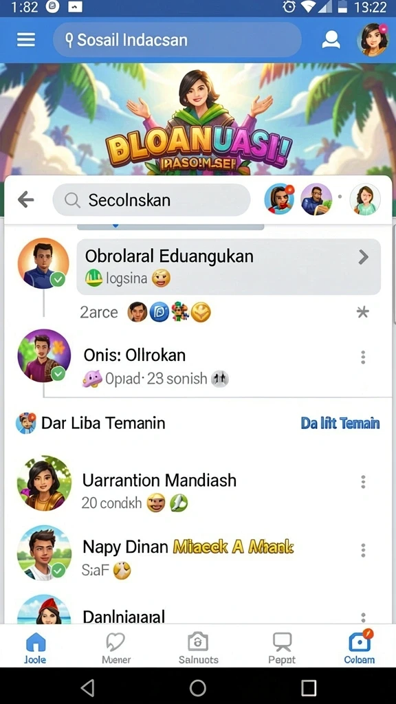 Tampilan awal 888R yang cerah dan menarik.