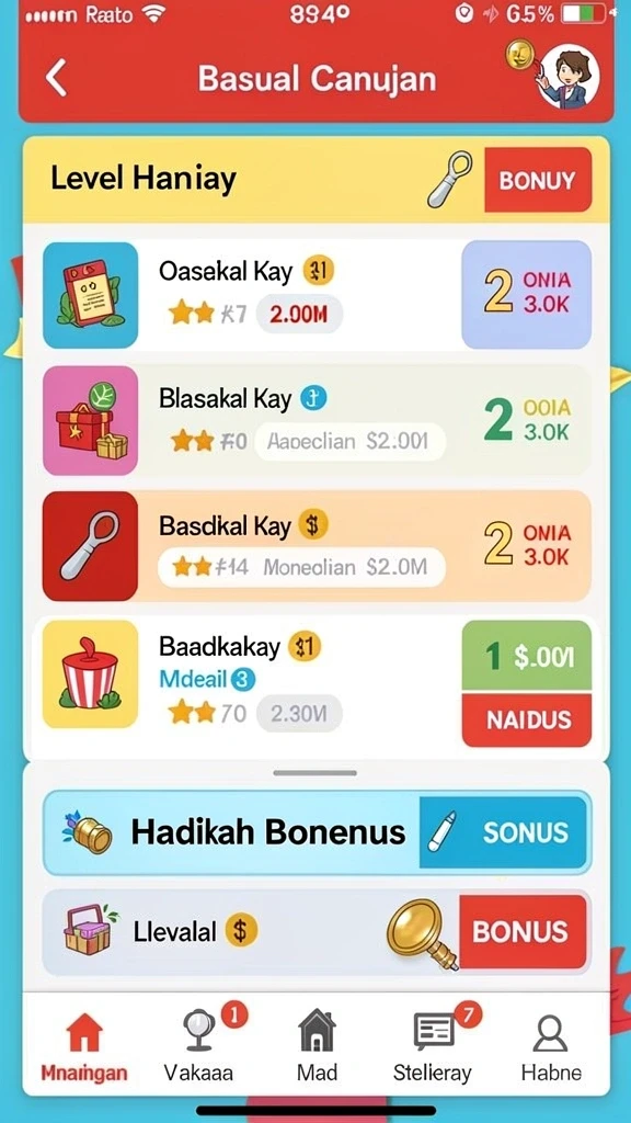 Tampilan menu utama API5000 yang menarik dan mudah dinavigasi.