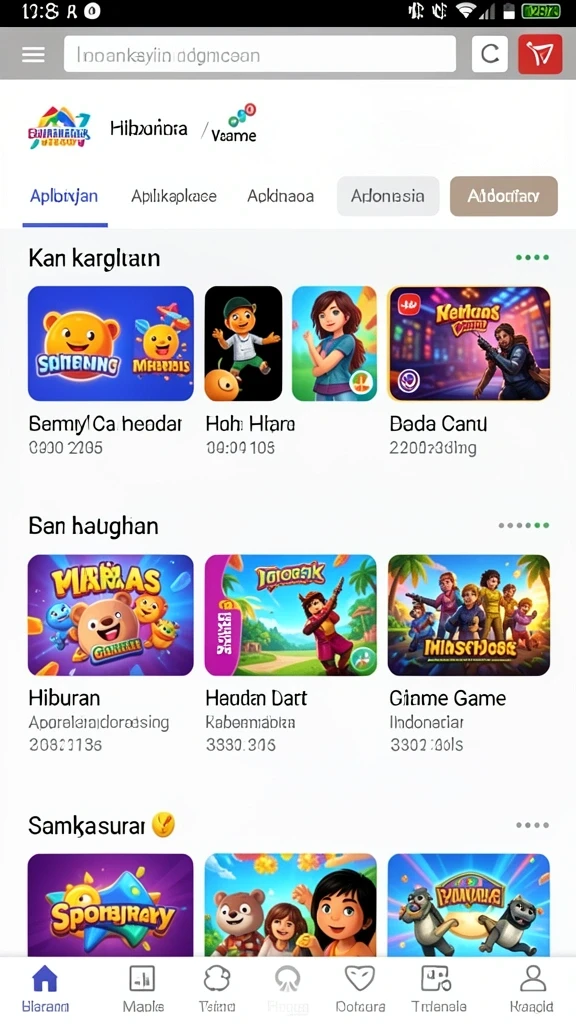 Tampilan awal yang memikat dengan desain karakter yang menarik.