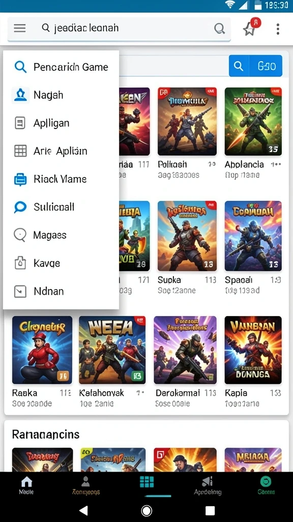 Tampilan level yang beragam dan menarik.