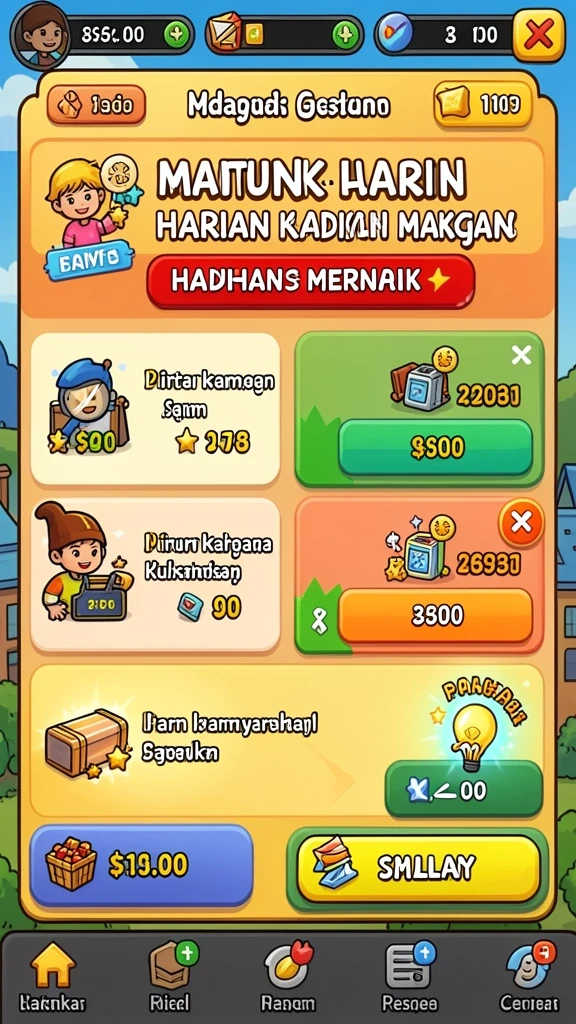 Skrinsut fitur interaksi sosial dalam HARTA11.