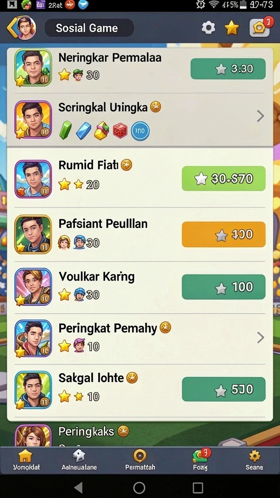 Fitur live chat untuk berinteraksi dengan pemain lain.