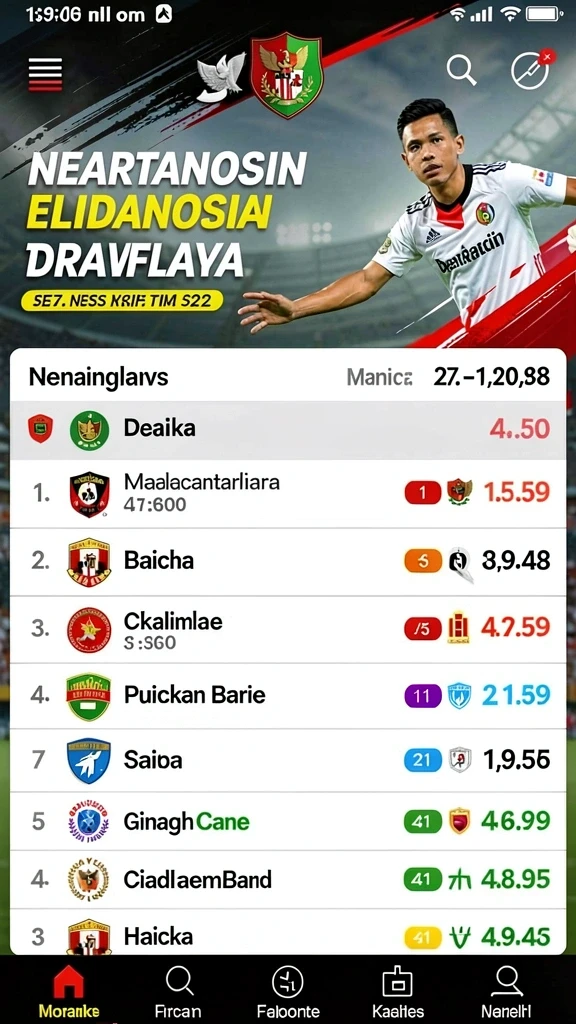 Tampilan menu yang mudah dinavigasi dan user-friendly.