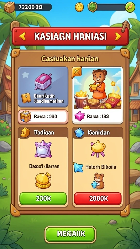 Fitur mode permainan yang beragam dan menyenangkan.