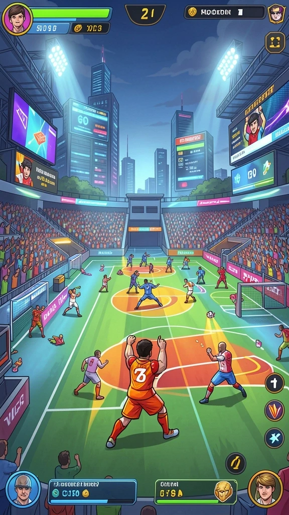 Ilustrasi interaksi sosial di dalam game.
