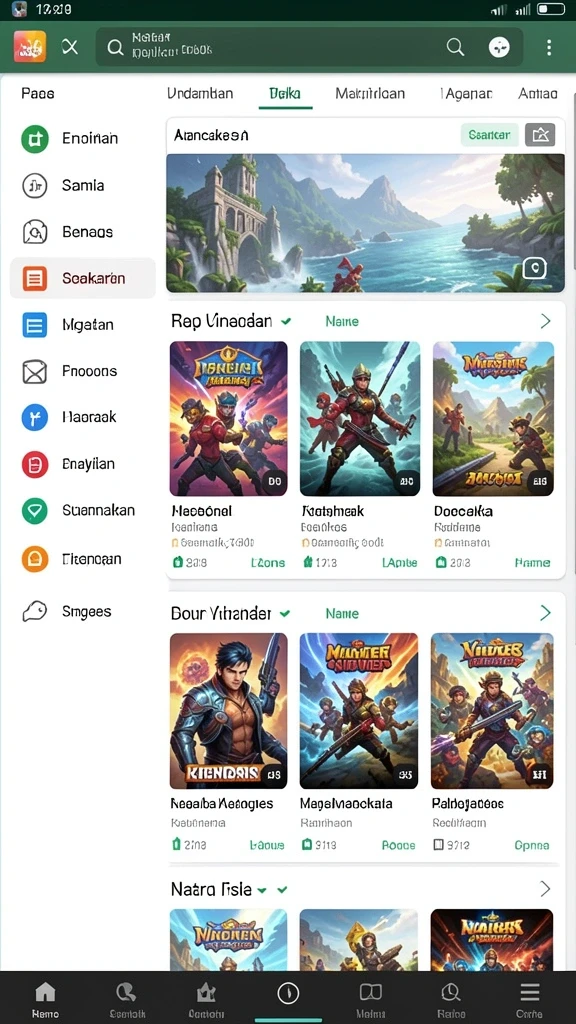 Tampilan awal yang menarik dan mudah dipahami.