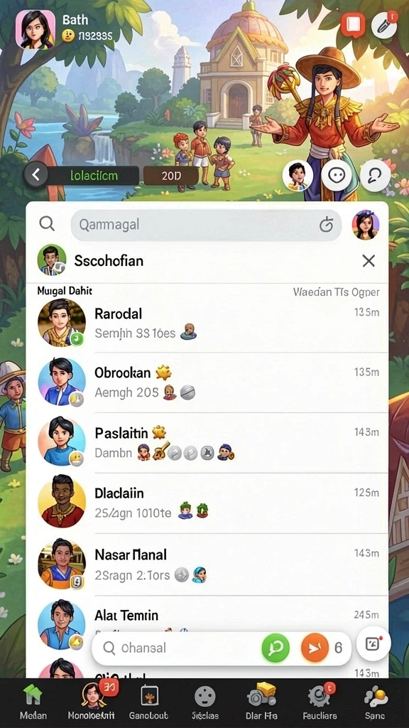 Screenshot aksi seru dalam permainan.
